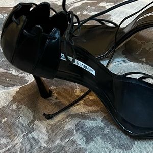 Manolo Blahnik high heels with laces